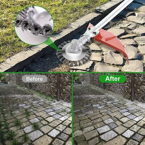 AOUGO Weed Head Brosse à Désherbage En Fil D'acier 6 Pouces Brosse Rotative Disque De Brosse Pour Outils De Pelouse Jardin Agriculture - Remplacement Pour La Tonte 7 AOUGO Weed Head Brosse à Désherbage En Fil D'acier 6 Pouces Brosse Rotative Disque De Brosse Pour Outils De Pelouse Jardin Agriculture - Remplacement Pour La Tonte – Image 5