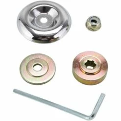 AOUGO 5pcs Kit De Fixation D'écrou De Lame D'engrenage En Métal De Rechange Avec Boulons à Tête à Six Pans Creux Pour Débroussailleuse Débroussailleuse Kit De Fixation D'écrou Universel M10 Accessoires, Pour Tondeuse à Gazon Débroussailleuse