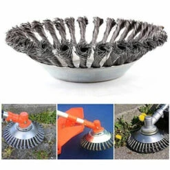 DONTODENT Tete Brosse Debroussailleuse, Brosse Ronde Pour Débroussailleuse, Désherbage De La Tête D'un Fil D'acier De 6 Pouces