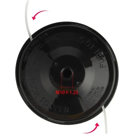 TINOR Lot De 2 Tête De Débroussailleuse Universelle A6481 Nylon Bobine De Rechange De Tondeuse Débroussailleuse Tête De Coupe M10 X 1,25 Pour Débroussailleuse Thermique à Essence 6 TINOR Lot De 2 Tête De Débroussailleuse Universelle A6481 Nylon Bobine De Rechange De Tondeuse Débroussailleuse Tête De Coupe M10 X 1,25 Pour Débroussailleuse Thermique à Essence – Image 4