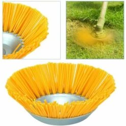 AOUGO Tête De Coupe-Herbe Universelle De 8 Pouces, Tête De Coupe En Fil De Nylon Durci 200x25mm, Lames De Coupe De Mauvaises Herbes, Pour Tondeuse à Gazon Brosse De Jardin -Débroussailleuse Soldes Magasin 58693486 5