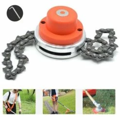 DONTODENT Chaine Tondeuse A Gazon Jardin A Tete Debroussailleuse (rouge)