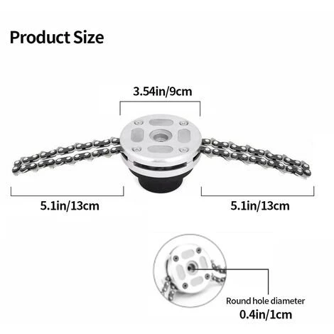 DONTODENT Chaine Tondeuse A Gazon Jardin A Tete Debroussailleuse (rouge) 6 DONTODENT Chaine Tondeuse A Gazon Jardin A Tete Debroussailleuse (rouge) – Image 4