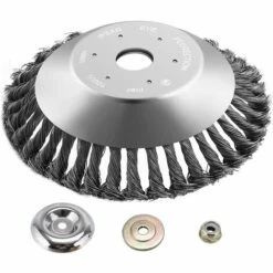 HIASDFLS Brosse À Mauvaises Herbes Pour Débroussailleuse 200 X 25,4 Mm, Brosse De Tondeuse À Gazon,​Tete De Coupe Mauvaises Herbes