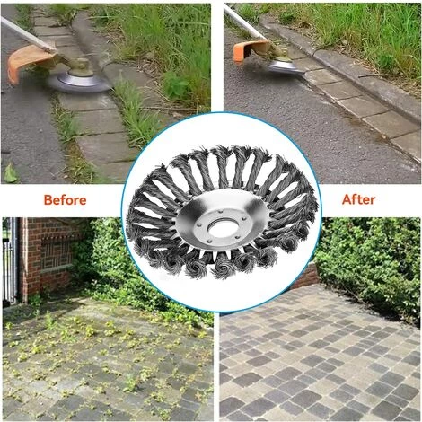 HIASDFLS Brosse À Mauvaises Herbes Pour Débroussailleuse 200 X 25,4 Mm, Brosse De Tondeuse À Gazon,Tete De Coupe Mauvaises Herbes 6 HIASDFLS Brosse À Mauvaises Herbes Pour Débroussailleuse 200 X 25,4 Mm, Brosse De Tondeuse À Gazon,Tete De Coupe Mauvaises Herbes – Image 4