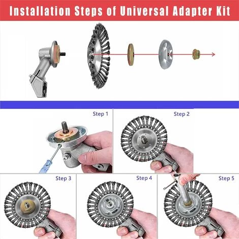 HIASDFLS Brosse À Mauvaises Herbes Pour Débroussailleuse 200 X 25,4 Mm, Brosse De Tondeuse À Gazon,Tete De Coupe Mauvaises Herbes 7 HIASDFLS Brosse À Mauvaises Herbes Pour Débroussailleuse 200 X 25,4 Mm, Brosse De Tondeuse À Gazon,Tete De Coupe Mauvaises Herbes – Image 5