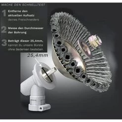 DKSFJKL 6 Pouces Brosse De Désherbage Rotative Pour Extérieur Avec Nœud Torsadé En Acier Pour Roue 25,4 Mm X 150 Mm Coupe Universelle -Débroussailleuse Soldes Magasin 59158446 3