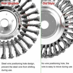DKSFJKL 6 Pouces Brosse De Désherbage Rotative Pour Extérieur Avec Nœud Torsadé En Acier Pour Roue 25,4 Mm X 150 Mm Coupe Universelle -Débroussailleuse Soldes Magasin 59158446 5