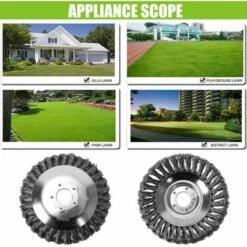 DKSFJKL Tête De Coupe Conique En Fil Métallique Noué Pour Tondeuse à Gazon, Bac De Désherbage Pour Débroussailleuse - 150 Mm -Débroussailleuse Soldes Magasin 59158587 5