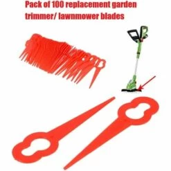 QERSTA 100 Pièces Lames De Coupe En Plastique, 76mm Lames De Tondeuse à Gazon Coupe-Herbe Pour Trim Lawn Garden Plant (Rouge) -Débroussailleuse Soldes Magasin 59161899 3