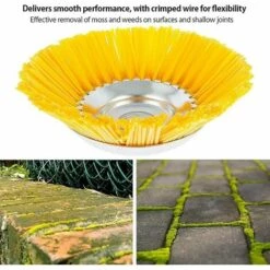 LTS FAFA Brosse Anti-mauvaises Herbes En Nylon - Brosse Ronde Universelle Pour Débroussailleuse - Outils De Jardin Durables - 200 Mm X 25,4 Mm -Débroussailleuse Soldes Magasin 59304299 3