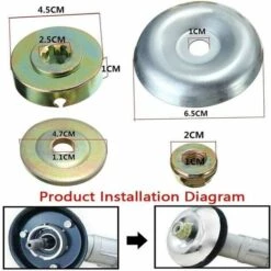 CHANCEY Lot De 4 Lame De Boîte De Vitesse En Métal Écrou Kit De Fixation D'écrou Universel M10 Pour Tête De Débroussailleuse Housse De Remplacement Pour Tondeuse à Gazon Tondeuse Brosse Cutter，SEMAket -Débroussailleuse Soldes Magasin 59619525 2