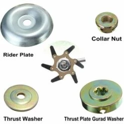 CHANCEY Lot De 4 Lame De Boîte De Vitesse En Métal Écrou Kit De Fixation D'écrou Universel M10 Pour Tête De Débroussailleuse Housse De Remplacement Pour Tondeuse à Gazon Tondeuse Brosse Cutter，SEMAket -Débroussailleuse Soldes Magasin 59619525 3