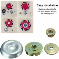 CHANCEY Lot De 4 Lame De Boîte De Vitesse En Métal Écrou Kit De Fixation D'écrou Universel M10 Pour Tête De Débroussailleuse Housse De Remplacement Pour Tondeuse à Gazon Tondeuse Brosse Cutter，SEMAket -Débroussailleuse Soldes Magasin 59619525 4