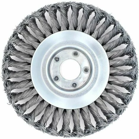 IRISFR Tête De Débroussailleuse, Brosse De Roue En Fil D'acier Nouée De Rechange Pour Coupe-herbe, Plateau De Désherbage Pour Zone Envahie, Herbe Dans Les Coins, Mousse, Jardin, Pelouse - Diamètre D'alésage 25,4 Mm (20 Cm),Lilaris 3 IRISFR Tête De Débroussailleuse, Brosse De Roue En Fil D'acier Nouée De Rechange Pour Coupe-herbe, Plateau De Désherbage Pour Zone Envahie, Herbe Dans Les Coins, Mousse, Jardin, Pelouse - Diamètre D'alésage 25,4 Mm (20 Cm),Lilaris