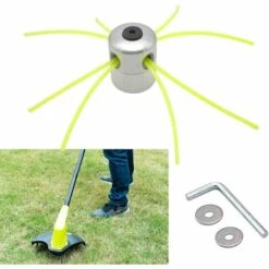LangRay Tête De Ligne En Aluminium Tête De Tondeuse Tête De Tondeuse à Gazon Bobine Ligne En Nylon Pour Kit De Coupe-Herbe Débroussailleuse à Essence Avec 1 Tête De Ligne + 8 Lignes -Débroussailleuse Soldes Magasin 59916713 2