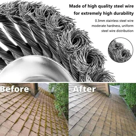 LangRay Brosse à Mauvaises Herbes Pour Débroussailleuse 200 X 25,4 Mm Fil D'acier Tête De Coupe Professionnelle (8 Pouces) 6 LangRay Brosse à Mauvaises Herbes Pour Débroussailleuse 200 X 25,4 Mm Fil D'acier Tête De Coupe Professionnelle (8 Pouces) – Image 4