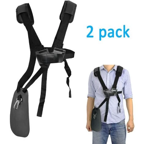 LangRay Lot De 2 Sangles D'épaule Réglables Pour Tondeuse à Gazon Avec Ceinture En Nylon Durable Pour Jardinage Ou Débroussailleuse Pour Débroussailleuse KM, STIHL FS (Noir) 4 LangRay Lot De 2 Sangles D'épaule Réglables Pour Tondeuse à Gazon Avec Ceinture En Nylon Durable Pour Jardinage Ou Débroussailleuse Pour Débroussailleuse KM, STIHL FS (Noir) – Image 2