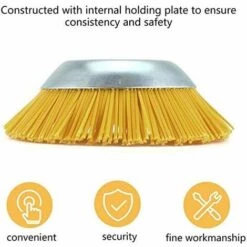 TRIOMPHE Tête Brosse Débroussailleuse Universelle. Brosse Désherbage Gazon Mauvaises Herbes En Nylon 200 X 25,4 Mm Jaune，T-Audace -Débroussailleuse Soldes Magasin 59982742 3