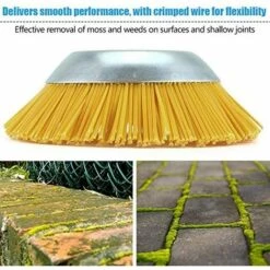 TRIOMPHE Tête Brosse Débroussailleuse Universelle. Brosse Désherbage Gazon Mauvaises Herbes En Nylon 200 X 25,4 Mm Jaune，T-Audace -Débroussailleuse Soldes Magasin 59982742 4