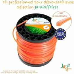 JARDIAFFAIRES Bobine De Fil Professionnel Pour Débroussailleuse Carré 2.7mm X 153 Mètres -Débroussailleuse Soldes Magasin 59988421 3