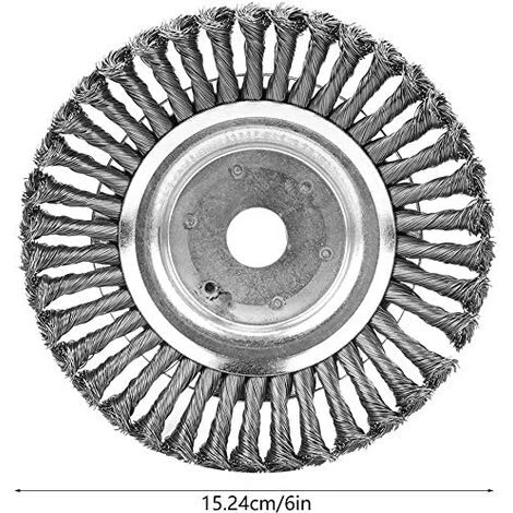 AOUGO Brosse à Mauvaises Herbes Débroussailleuse Coupeur Tête Pour Débroussailleuse Brosse Ronde Pour Débroussailleuse (6"(25 Mm X 150 Mm)) 4 AOUGO Brosse à Mauvaises Herbes Débroussailleuse Coupeur Tête Pour Débroussailleuse Brosse Ronde Pour Débroussailleuse (6"(25 Mm X 150 Mm)) – Image 2