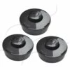 GALOZZOIT Lot De 3 Tête De Débroussailleuse Universelle A6481 Nylon Bobine De Rechange De Tondeuse Débroussailleuse Tête De Coupe M10 X 1,25 Pour Débroussailleuse Thermique à Essence -Débroussailleuse Soldes Magasin 60000751 1
