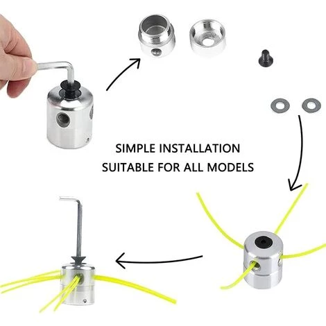 Cisea Tête De Coupe-Herbe Universelle, Aluminium Fils Tête Coupe-Bordure, Tête Debroussailleuse Universelle, Tête Double Fil Bobine, Tête Double Fil Bobine, Pour Brosse Cutter 7 Cisea Tête De Coupe-Herbe Universelle, Aluminium Fils Tête Coupe-Bordure, Tête Debroussailleuse Universelle, Tête Double Fil Bobine, Tête Double Fil Bobine, Pour Brosse Cutter – Image 5