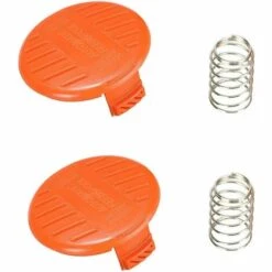 DENUOTOP Fil (4 Couvre-bobines + 4 Ressorts) Capuchon De Bobine De Rechange Pour Compatibles Avec Black Decker GH900 LST201 GH600 NST2018 CST2000, Couvre-bouchon Weed Eater Wacker Cap -Débroussailleuse Soldes Magasin 60007131 3
