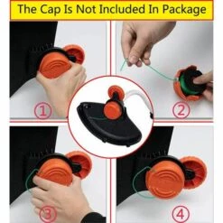 DENUOTOP Fil Ligne De Bobine D'alimentation Automatique De Remplacement Pour Coupe-bordure SF-080 De 20 Pieds 0,080 Pouce Compatible Avec Pour Black Et Decker GH3000 LST540 GH3000R SF-080-BKP Coupe-bordure (paquet De 6) -Débroussailleuse Soldes Magasin 60007909 5