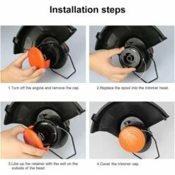 DENUOTOP Fil Couvercles De Capuchon De Bobine De Rechange Pour Coupe-herbe Compatibles Pour Coupe-herbe Black + Decker, Paquet De 4 (4 Capuchons De Bobine + 4 Ressorts) 10 DENUOTOP Fil Couvercles De Capuchon De Bobine De Rechange Pour Coupe-herbe Compatibles Pour Coupe-herbe Black + Decker, Paquet De 4 (4 Capuchons De Bobine + 4 Ressorts) -Débroussailleuse Soldes Magasin 60010175 4