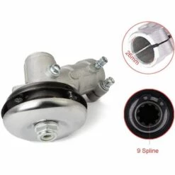FLYME Renvoi D'angle Debroussailleuse 26mm /28mm, Tête D'engrenage Debroussailleuse Universelle Boîte De Vitesse De Tondeuse à Gazon Pour Coupe Herbe/Tronconneuse (26mm, Rond De 9 Dents) -Débroussailleuse Soldes Magasin 60106538 2