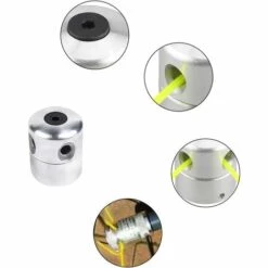 GUAZHUNIFR 8 Pièces Tete Debroussailleuse Universelle Aluminium Fils Tête Nylon Cut Fil Tête De Coupe En Aluminium Coupe Bordure Tête De Coupe Herbe Kit Pour Débroussailleuse Tondeuse à Gazon,GU.B/bon -Débroussailleuse Soldes Magasin 60112398 2