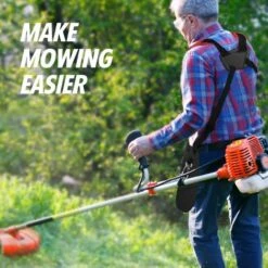 FLYME Tondeuse à Fronde – Tondeuse à Double Sangle Avec Sangles En Nylon Durables Réglables Pour Débroussailleuse Ou Jardinage Pour STIHL FS, Tondeuse à Fil Série Km (rouge) -Débroussailleuse Soldes Magasin 60177491 5