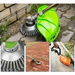 FR-LIFE Brosse De Débroussailleuse à Gazon,BR-Vie 150x25.4mm Brosse à Désherber Ronde Pour éliminer Les Mauvaises Herbes, Tête Brosse Rotative Avec Roue En Fil D'acier Massif Pour Jardin Agriculture(6 Pouce) -Débroussailleuse Soldes Magasin 60186622 5