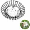 FR-LIFE Brosse De Débroussailleuse à Gazon,BR-Vie 200x25.4mm Brosse à Désherber Ronde Pour éliminer Les Mauvaises Herbes, Tête Brosse Rotative Avec Roue En Fil D'acier Massif Pour Jardin Agriculture(8 Pouce) -Débroussailleuse Soldes Magasin 60186625 1