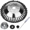 DECKON 8'' Kit De Brosse De Débroussailleuse à Gazon, 200x25,4mm Brosse à Désherber Ronde Pour éliminer Les Mauvaises Herbes, Tête Brosse Avec Roue En Fil D'acier Massif Pour Jardin Agriculture(8 Pouce)