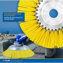 DECKON Tête Brosse Débroussailleuse Universelle. Brosse Désherbage Gazon Mauvaises Herbes En Nylon 200 X 25,4 Mm Jaune 9 DECKON Tête Brosse Débroussailleuse Universelle. Brosse Désherbage Gazon Mauvaises Herbes En Nylon 200 X 25,4 Mm Jaune -Débroussailleuse Soldes Magasin 60282856 3