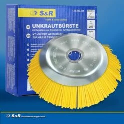 DECKON Tête Brosse Débroussailleuse Universelle. Brosse Désherbage Gazon Mauvaises Herbes En Nylon 200 X 25,4 Mm Jaune 11 DECKON Tête Brosse Débroussailleuse Universelle. Brosse Désherbage Gazon Mauvaises Herbes En Nylon 200 X 25,4 Mm Jaune -Débroussailleuse Soldes Magasin 60282856 5