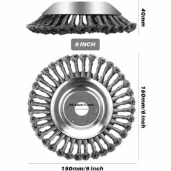 NAXUNNN Tête De Désherbage Fil D'Acier,Débroussailleuse,Brosse Anti-Mauvaises Herbes,Tête De Coupe-HerbePour Coupe (6in/150mm) -Débroussailleuse Soldes Magasin 60502572 5