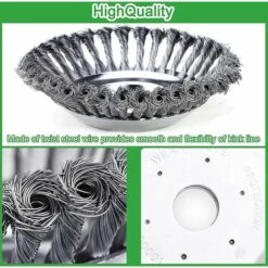PREMIER 150mm Noué Fer Solide Acier Fil Effilée Tête De Débroussailleuse Pour Tondeuse à Gazon - Jardin Et Weed Weedin -Débroussailleuse Soldes Magasin 60541346 3