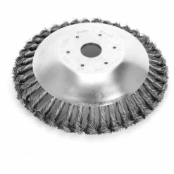 FONTAINEBLEAU Brosse à Mauvaise Herbes, Tête Débroussailleuse Tondeuse à Gazon Brosse 200 X 25 Mm D'alésage. Brosse En Acier Fils Entrelacés,une Pièce,Fonepro