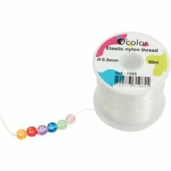 N.C Bobine De 50 M De Fil Nylon élastique Transparent - Incolore