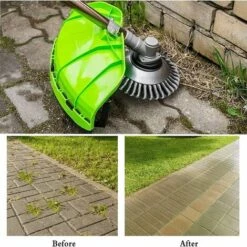 JOORRT Tête Brosse Désherbage 6 Pouces Métallique, Brosse Débroussailleuse De Mauvaises Herbes, Brosse à Désherber Ronde Pour Jardin Rue Agriculture(150 X 25,4mm) -Débroussailleuse Soldes Magasin 60667810 4