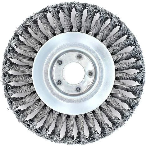 JOORRT Tête De Désherbage Fil D'acier, 6 Pouce Brosse Rotative Disque De Pinceau à Roue - Trou Intérieur 25mm 6 JOORRT Tête De Désherbage Fil D'acier, 6 Pouce Brosse Rotative Disque De Pinceau à Roue - Trou Intérieur 25mm – Image 4