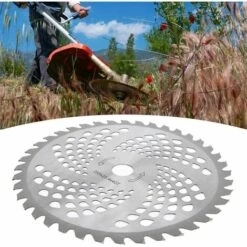 DECKON Lame De Débroussailleuse, Accessoire De Remplacement De Lame De Coupe De Lame De Coupe-Herbe En Acier Au Manganèse 40T En Acier Au Manganèse Pour La Plupart Des Débroussailleuses Essence -Débroussailleuse Soldes Magasin 60684375 5