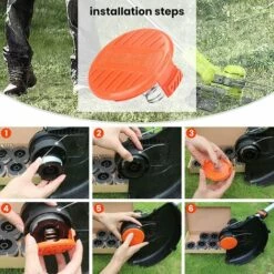 BENOBBY KIDS Capuchon De Bobine, Capuchon De Bobine De Garniture De Capuchon De Bobine 4 Pièces, Accessoire De Débroussailleuse, Capuchon De Bobine Pour Tondeuse à Gazon Black-Decker, Rc-100-P -Débroussailleuse Soldes Magasin 60720445 3