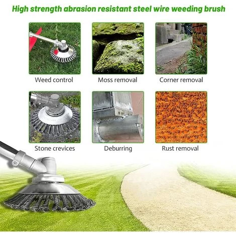 BENOBBY KIDS Brosse De Débroussailleuse, Tête De Brosse De Désherbage, Brosse De Désherbage De Débroussailleuse, Brosse De Désherbage Métallique, Environ 6 Pouces, Accessoires De Tondeuse à Gazon 5 BENOBBY KIDS Brosse De Débroussailleuse, Tête De Brosse De Désherbage, Brosse De Désherbage De Débroussailleuse, Brosse De Désherbage Métallique, Environ 6 Pouces, Accessoires De Tondeuse à Gazon – Image 3