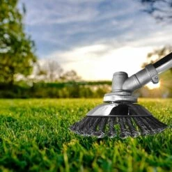 DENUOTOP Brosse De Debroussailleuse Universelle, 200 X 25,4 Mm Brosse De Désherbage, Tête Brosse Désherbage Pour Débroussailleuse Tete Brosse De Debroussailleuse 30 Brins Fil D'acier (8 Pouces) -Débroussailleuse Soldes Magasin 60744015 4