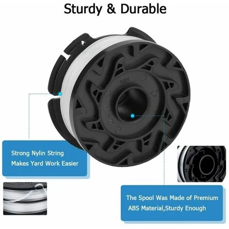 Cisea Lot De 6 Bobines Pour Black Decker Coupe-Bordures,Fil En Nylon, Fil De ⌀1,65 Mm+1 Capuchon +1 Ressort 7 Cisea Lot De 6 Bobines Pour Black Decker Coupe-Bordures,Fil En Nylon, Fil De ⌀1,65 Mm+1 Capuchon +1 Ressort – Image 5